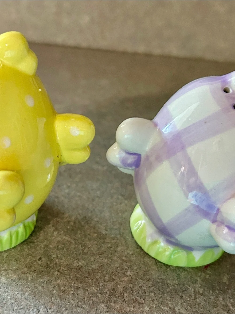 Pastel Ceramic Chick salt and pepper shakers